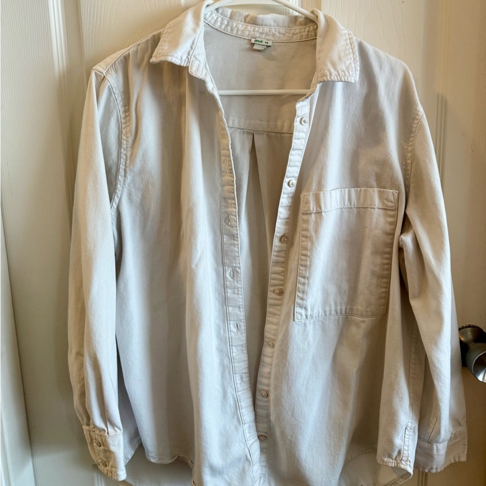 Aerie Cream Button-Up Shirt